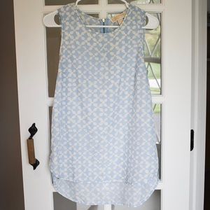 Michael Kors Baby Blue Print Blouse